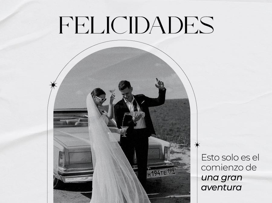 Felicidades en su matrimonio