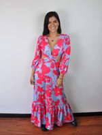 Vestido para Mujer Fucsia Largo Estampado - Nikka Fucsia