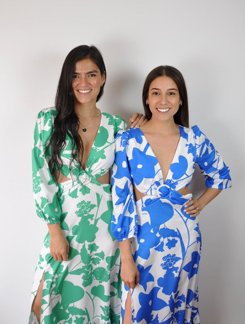 Vestido para Mujer Verde Largo Estampado - Nikka Verde