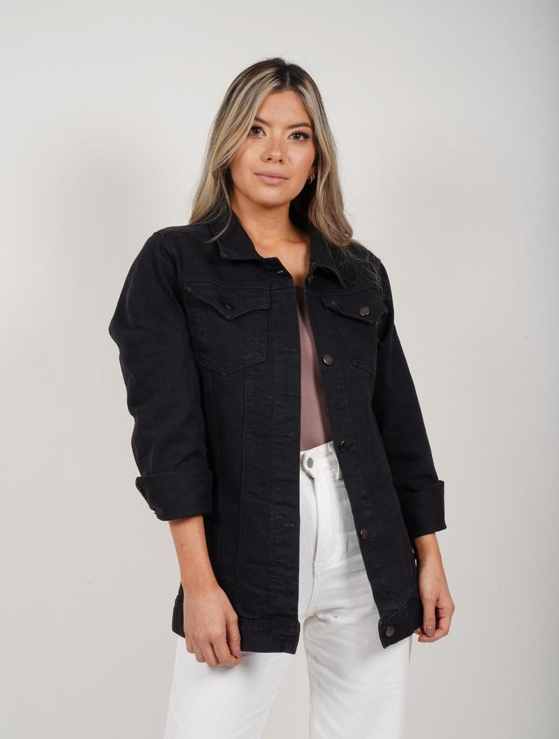 Chaqueta Denim Gabán Negro Boston