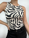 Body Cuello Redondo Tirantes Anchos - Aria Zebra