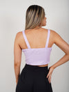 Square Neck Cropped Tank - Gardenia Lila