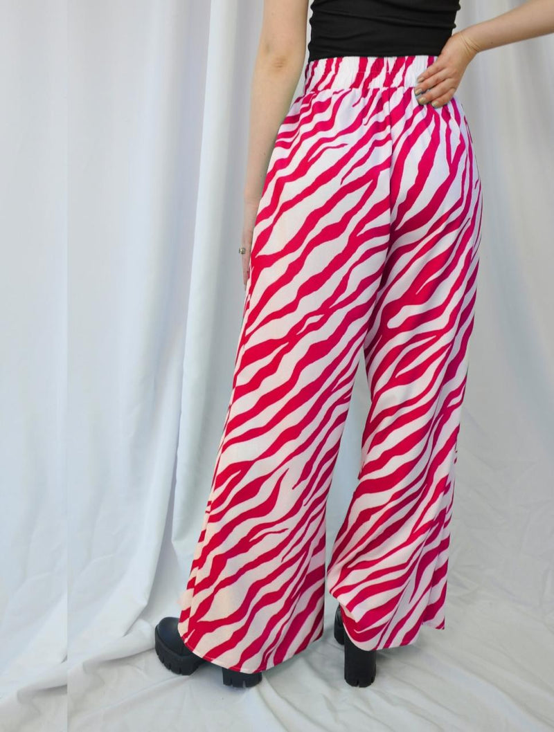 Pantalón para Mujer Rojo Palazzo Tiro Alto - Yakarta Rojo