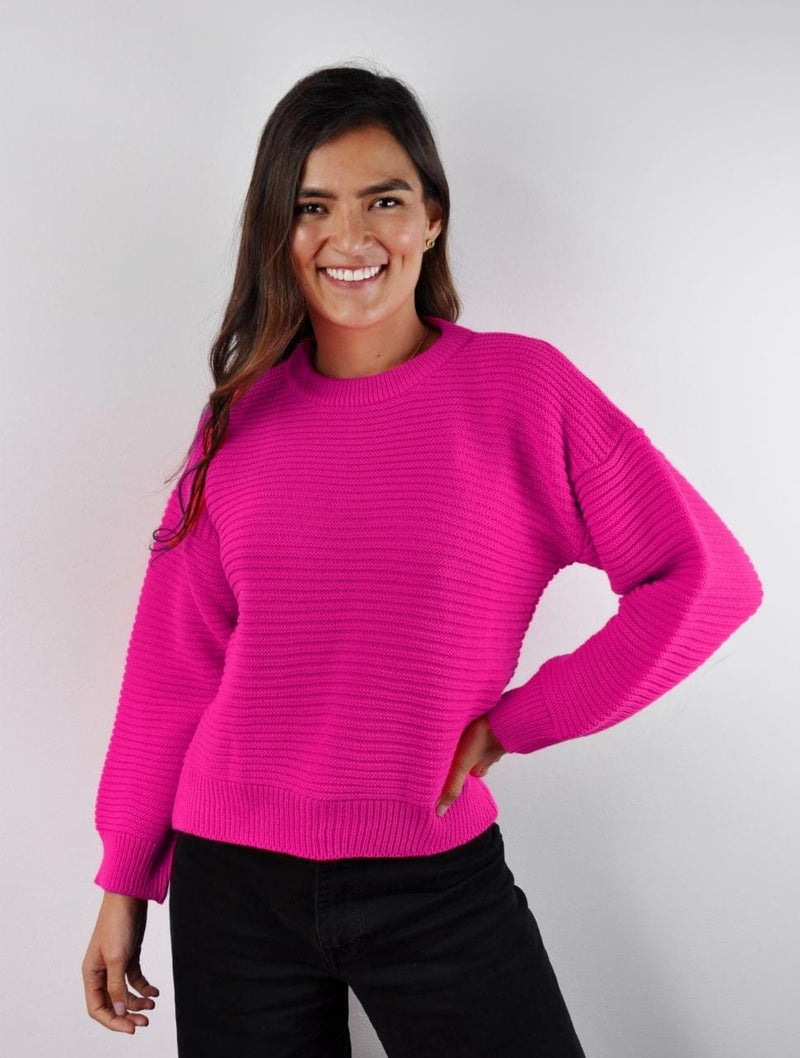 Saco Cuello Redondo - Yoko Fucsia Neón