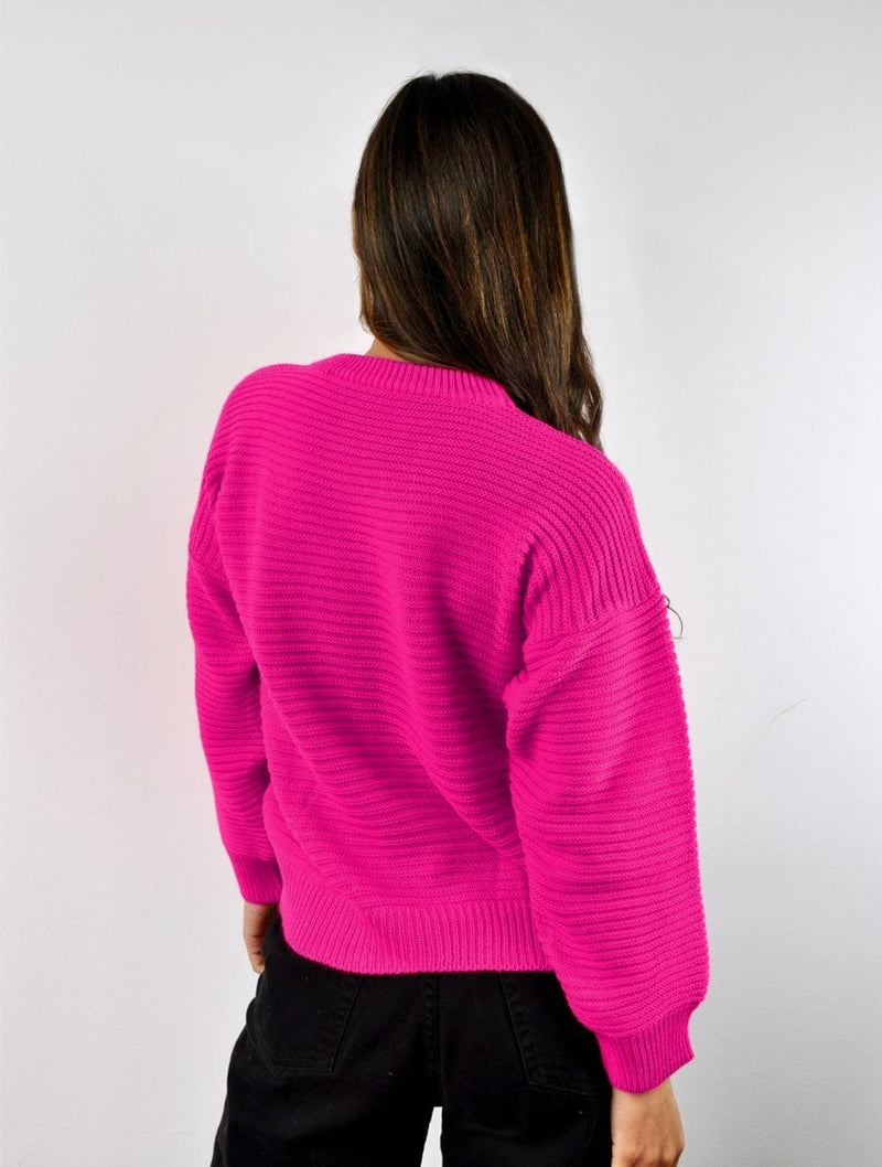 Saco Cuello Redondo - Yoko Fucsia Neón