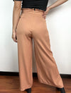 Pantalón para Mujer Camel Slouchy, Stretch, Pegged, Tiro Alto - Andreina Camel