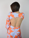 Vestido Largo Estampado - Nikka Naranja