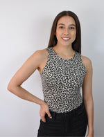 Body Cuello Redondo Tirantes Anchos - Aria Animal Print