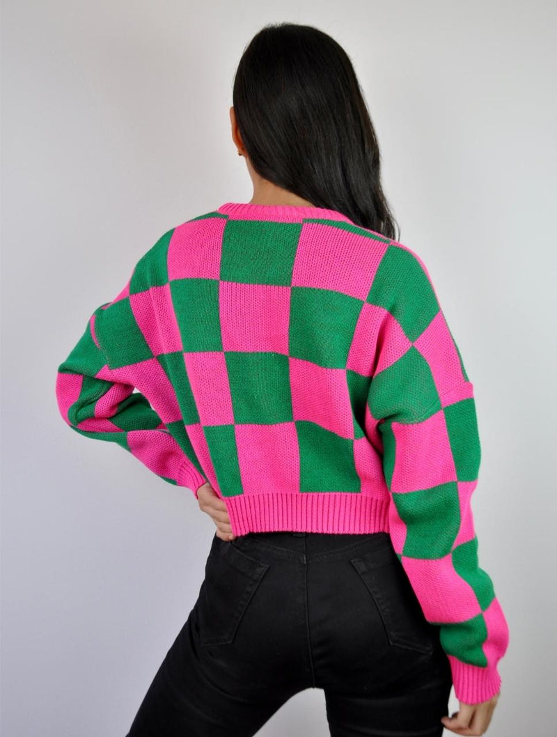 Saco Cuello Redondo - Croacia Fucsia y Verde