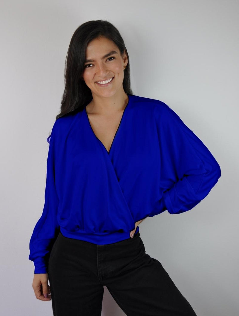 Blusa para Mujer Escote Cruzado Manga Larga - Gaby