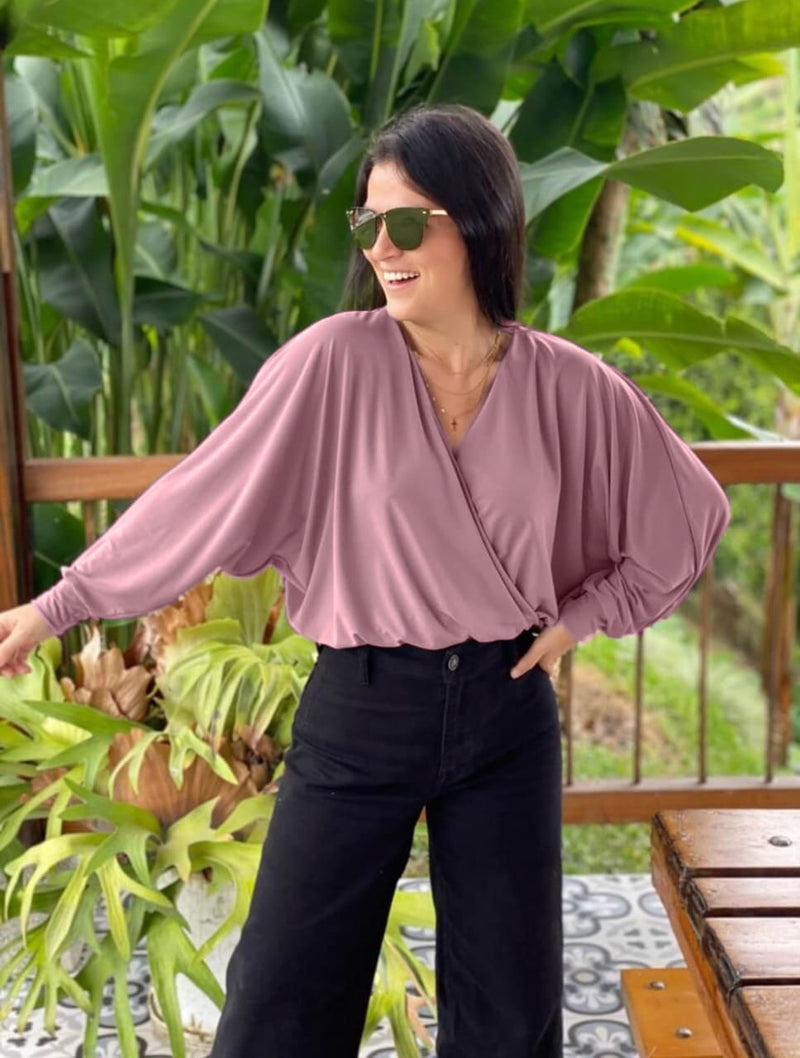 Blusa para Mujer Escote Cruzado Manga Larga - Gaby