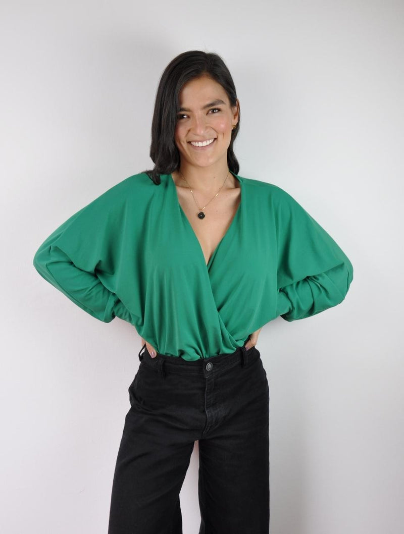 Blusa para Mujer Escote Cruzado Manga Larga - Gaby