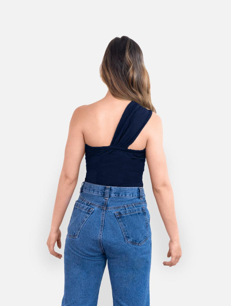 Body para mujer con recogido en el cuello - Carla