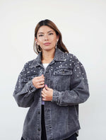 Chaqueta para Mujer Cazadora Denim Con Perlas - Frida