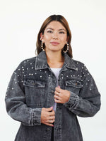 Chaqueta para Mujer Cazadora Denim Con Perlas - Frida