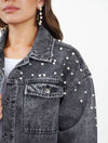 Chaqueta para Mujer Cazadora Denim Con Perlas - Frida