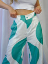 Pantalón para Mujer Verde Tipo Palazzo Tiro Alto - Bungalow Verde