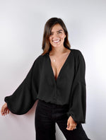 Blusa para Mujer Escote V Manga Larga Bombacha - Ocaso