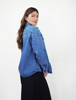 Chaqueta para Mujer Cazadora Denim Con Perlas - Frida