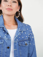 Chaqueta para Mujer Cazadora Denim Con Perlas - Frida