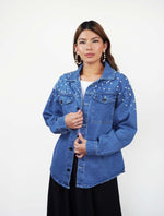 Chaqueta para Mujer Cazadora Denim Con Perlas - Frida