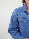 Chaqueta para Mujer Cazadora Denim Con Perlas - Frida