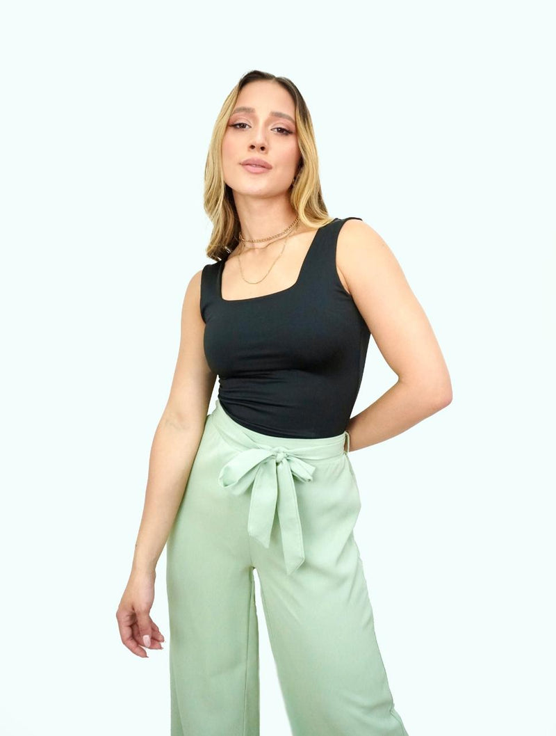 Pantalón para Mujer Verde Claro Tiro Alto - Megan Verde Claro